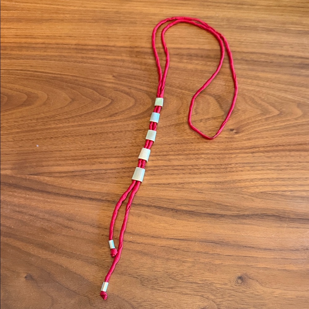 LAST CALL! Noonday Collection Red & Gold Lariat Necklace